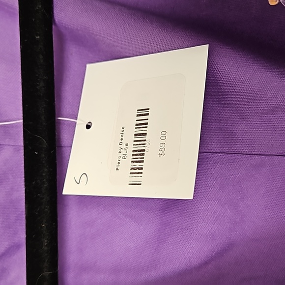 Boutique Women's Purple Sequined Batwing Sequined Blouse Top L - Picture 3 of 8